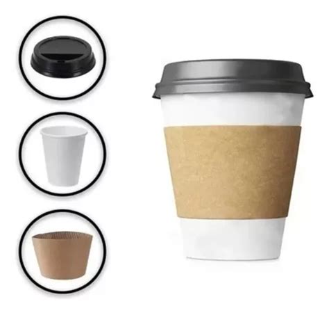 Vaso Polipapel Blanco Oz Con Tapa Y Collarin X Un Cafe Mercadolibre