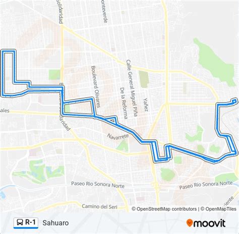 Ruta R Horarios Paradas Y Mapas Sahuaro Actualizado