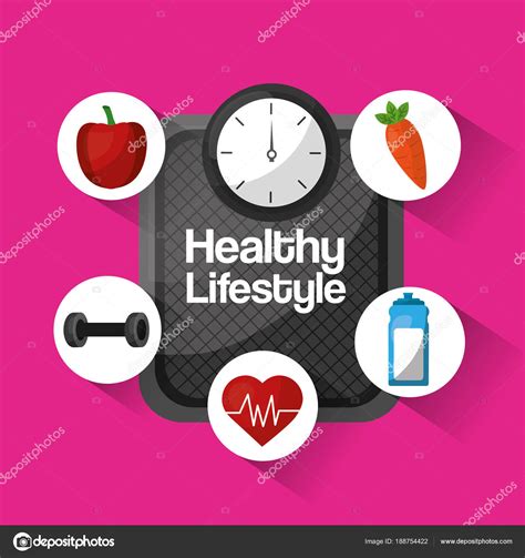 Healthy Lifestyle Concept Stock Vector By ©yupiramos 188754422