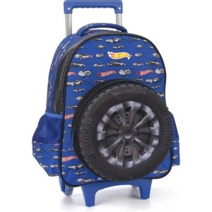 Mochila Rodinhas Luxcel Hot Wheels Azul IC HW