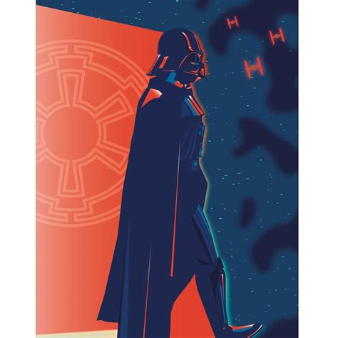 Star Wars Digital Moonlight Darth Vader Framed Canvas Print