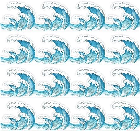 Amazon Whaline Ft Waves Bulletin Board Border Pcs Ocean Beach