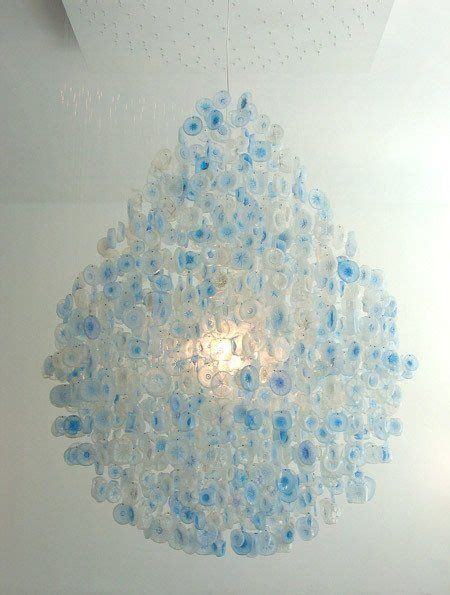 Plastic Water Bottle Bottoms Chandelier Designer Stuart Haygarth