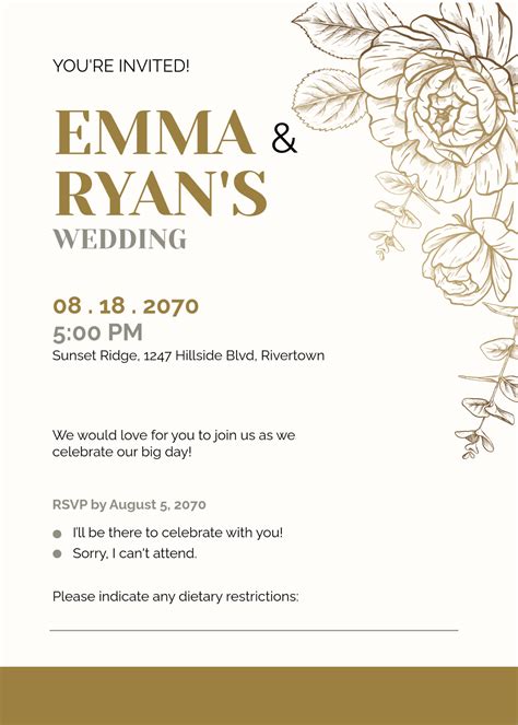 Free Professional Rsvp Card Invitation Template Edit Online