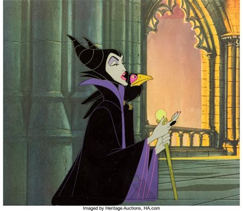 Sleeping Beauty Maleficent And Diablo Production Cel Walt Disney 1959