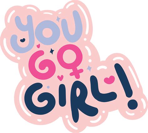 You go girl typography 18918147 Vector Art at Vecteezy