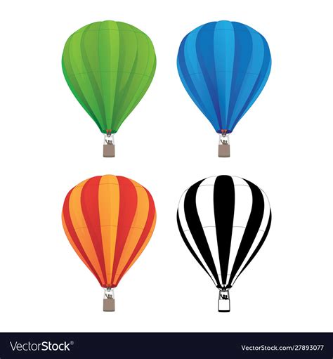 Hot Air Balloon Set Royalty Free Vector Image VectorStock
