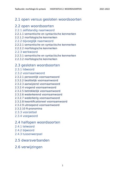 Samenvatting Hs Samenvatting Basisbegrippen Morfologie Open