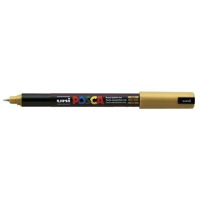 POSCA PAINT MARKER PC 1MR ULTRA FINE PIN TIP GOLD Office Spot Ashburton