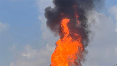 La Porte Texas Pipeline Explosion Video Shows Massive Flame