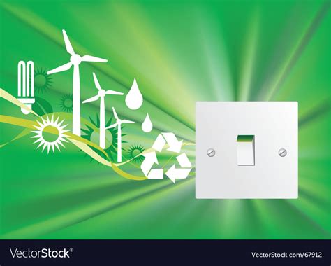 Eco switch Royalty Free Vector Image - VectorStock 