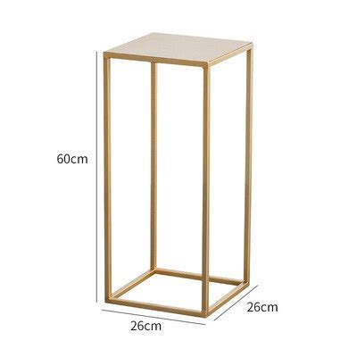 Nordic Gold Metal Plant Stand Indoor Witte Bloem M Grandado