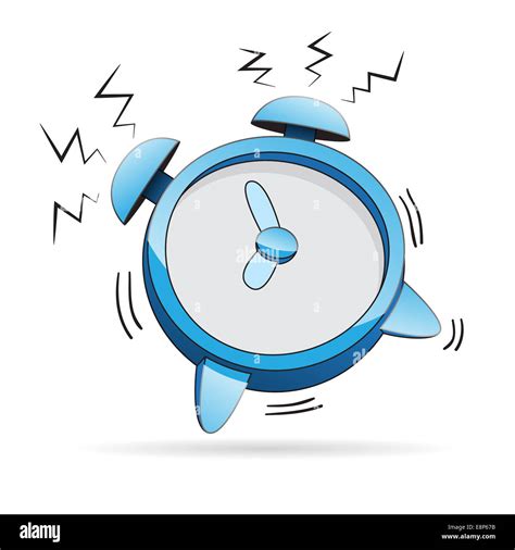 Vector Illustration Of A Cartoon Alarm Clock Ringing Stock Photo Alamy