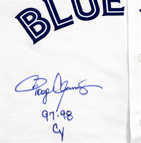 Roger Clemens Autographed Toronto Blue Jays Jersey Inscribed 97-98 Cy