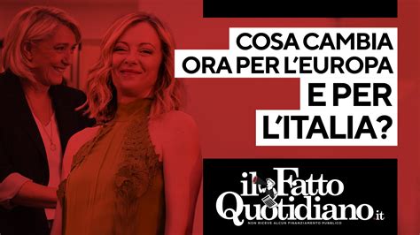 Cosa Cambia Ora Per L Europa E Per L Italia La Diretta Con Peter Gomez