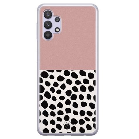 Casimoda Samsung Galaxy A32 5G siliconen hoesje - Pink dots - Casimoda.nl