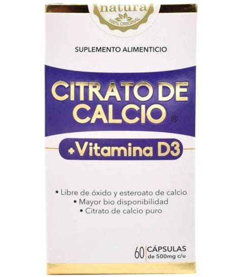 CITRATO DE CALCIO VITAMINA D3 60 CAP JOY NATURA