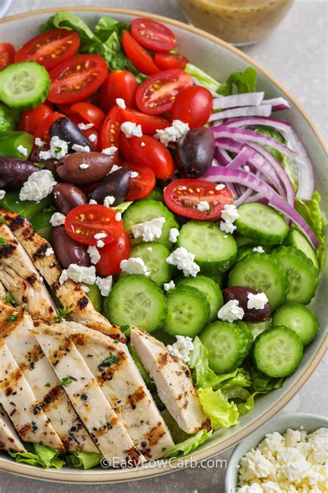 Greek Chicken Salad Delicious Entree Salad Easy Low Carb