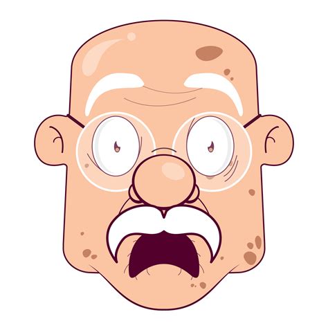 Old Man Cartoon Face