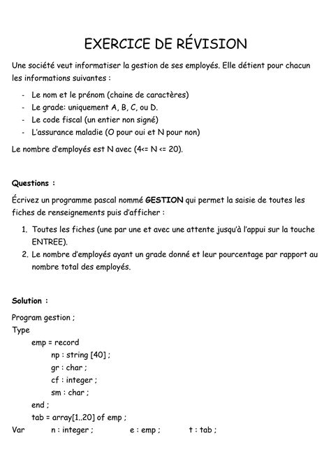 Solution Exercice De R Vision Studypool