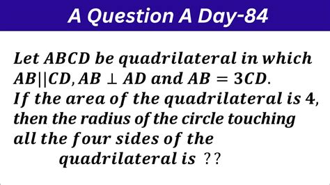 A Question A Day 84 Circles Jee Main Jee Advanced MT Maths