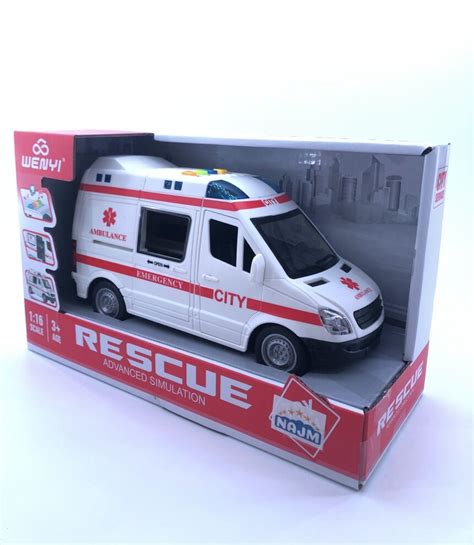 Emergency Ambulance Toys Car Flashing Lights & Sounds – The Najm