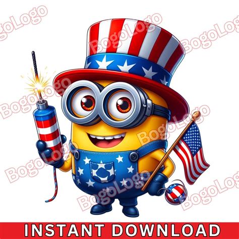 Minion Fourth Of July Png Usa America Png Patriotic Flag Png Independence Day Png Minion