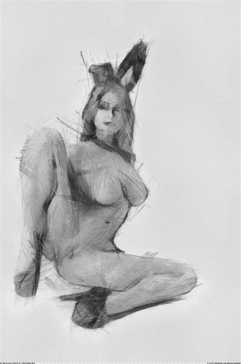 Pic Pussy Pencil Bunny 651016B Adult Fineart Nude