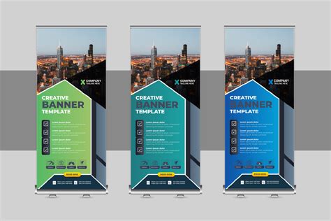 Modern Roll Up Banner Design X Banner Standee Pull Up Design