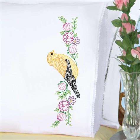 Xx Lace Tulips Lace Edge Pillowcases Jack Dempsey Needle Art