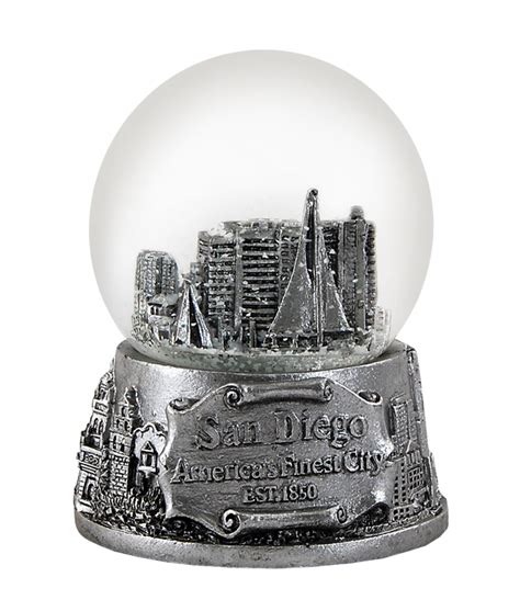 65mm San Diego Snow Globe, Polyresin | Americaware