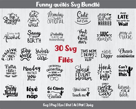 Funny Svg Bundle Funny Quotes Svg Bundle Sayings Svg Svg Files For