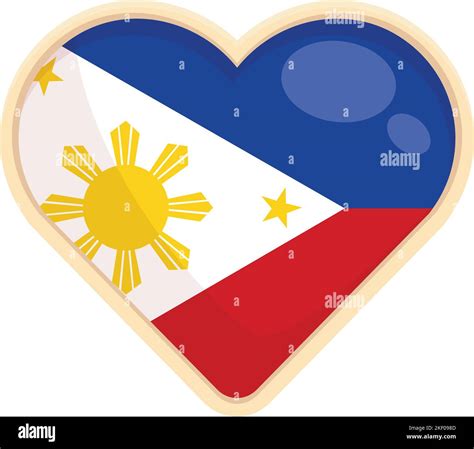 Philippines Heart Icon Cartoon Vector Travel People Filipino Tourism