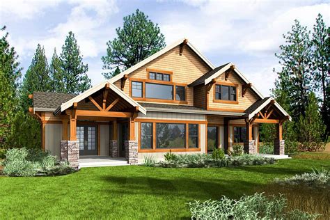 Rustic 4 Bed Mountain Craftsman Home Plan With Den And Bonus Room