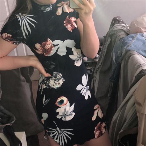 AX Paris Navy Floral Dress Worn Once Selling As I Depop