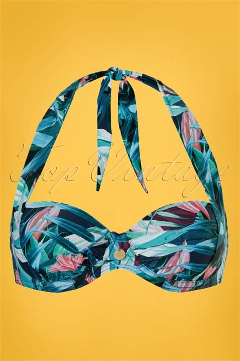 S Multiway Bikini Top In Tropical Flowers