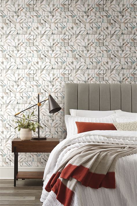 Refraction Brown & Beige Peel & Stick Wallpaper by York Wall | Decorilla