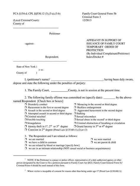 Fillable Online Nycourts Depose And State The Following Form Fill Out