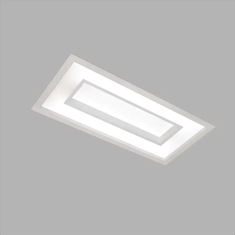 Luminária De Embutir Cherry Retangular 4L T8 120Cm 32 5X126X10Cm Usi ND B Nude Brilho