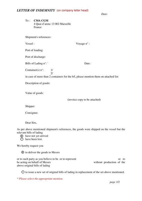 Letter Of Indemnity In Shipping Shiphub