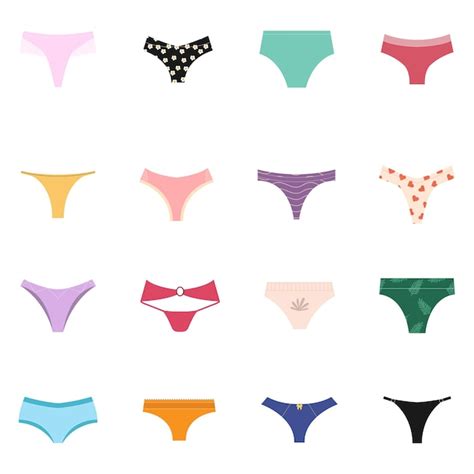 Premium Vector A Set Of Womens Underwear A Set Of Panties Vector