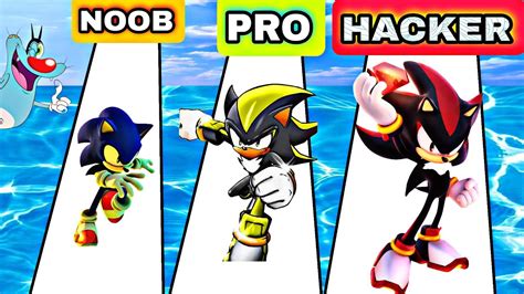 NOOB Vs PRO Vs HACKER In Sonic Dash Funny Gameplay In Hindi With