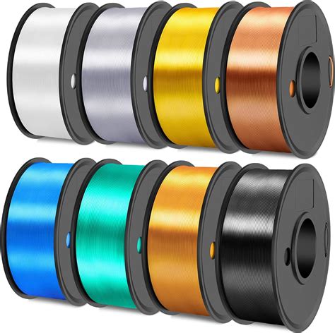 Amazon SUNLU 3D Printer Filament 250G PLA Silk Filament Bundle 1