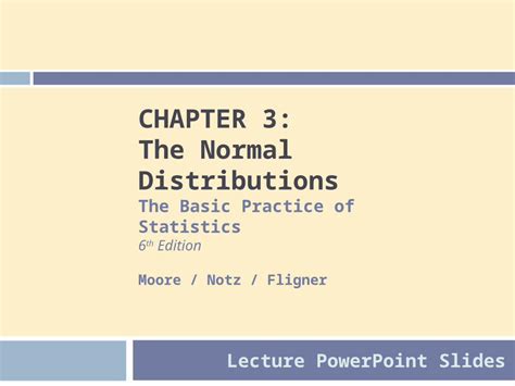 Ppt Chapter The Normal Distributions Lecture Powerpoint Slides The