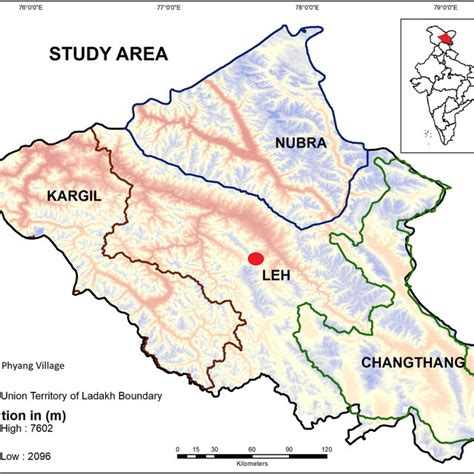 Ladakh India Map Area