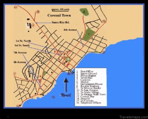 A Detailed Map Of Corozal Travelsmapscom