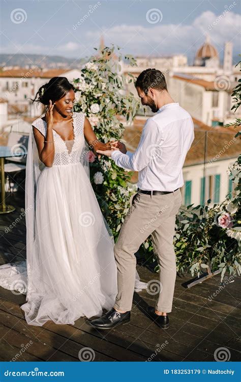 Interracial Wedding Couple Destination Fine Art Wedding In Florence