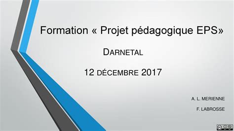 Formation Projet pédagogique EPS ppt télécharger