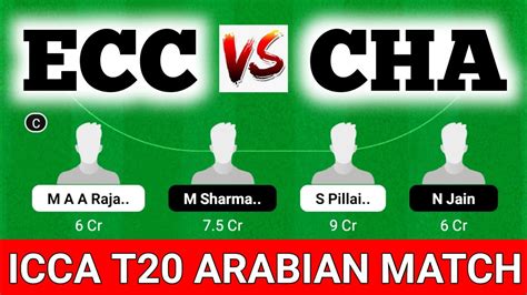 ECC Vs CHA Dream11 Prediction ECC Vs CHA Dream11 Emirates Vs Chargers