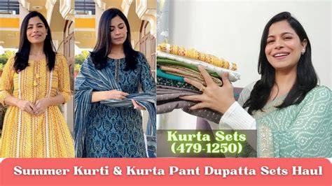 Affordable Summer Kurta Pant Dupatta Haul From Amazon L